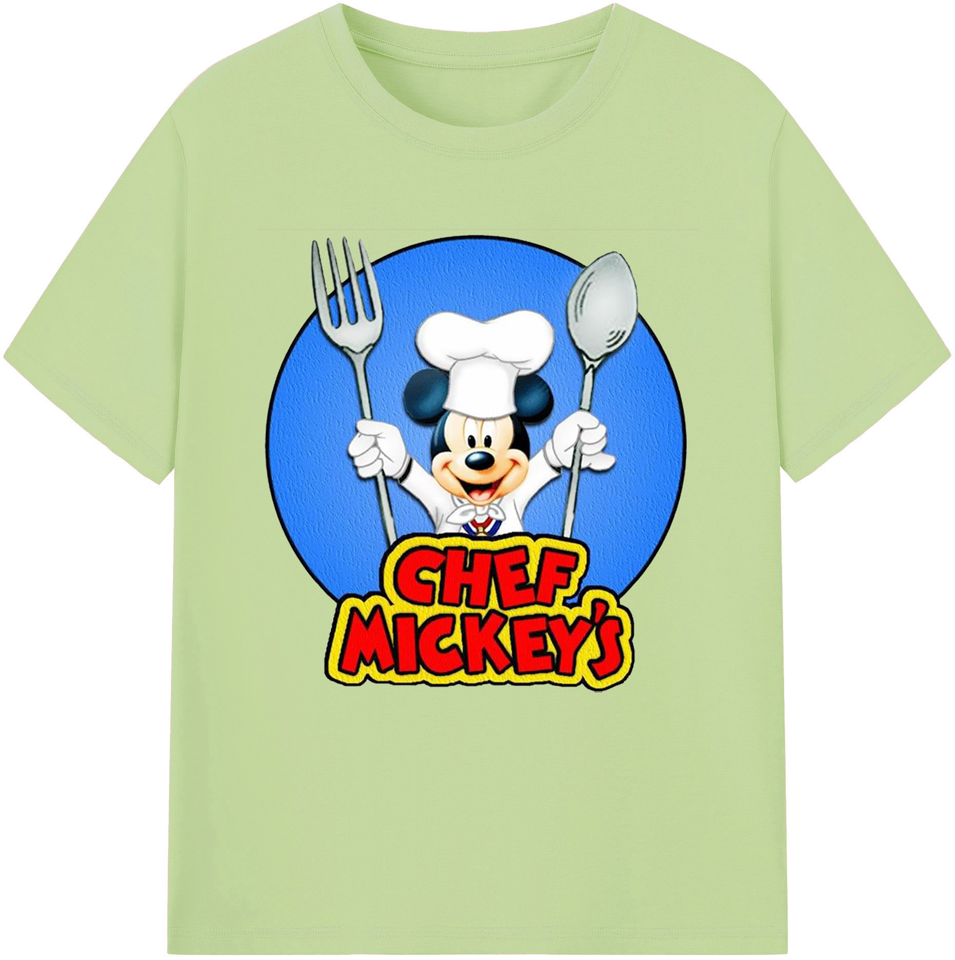 （画像用） ミッキーマウス Mickey Mouse 綿100％半袖Tシャツ（フロントプリント）